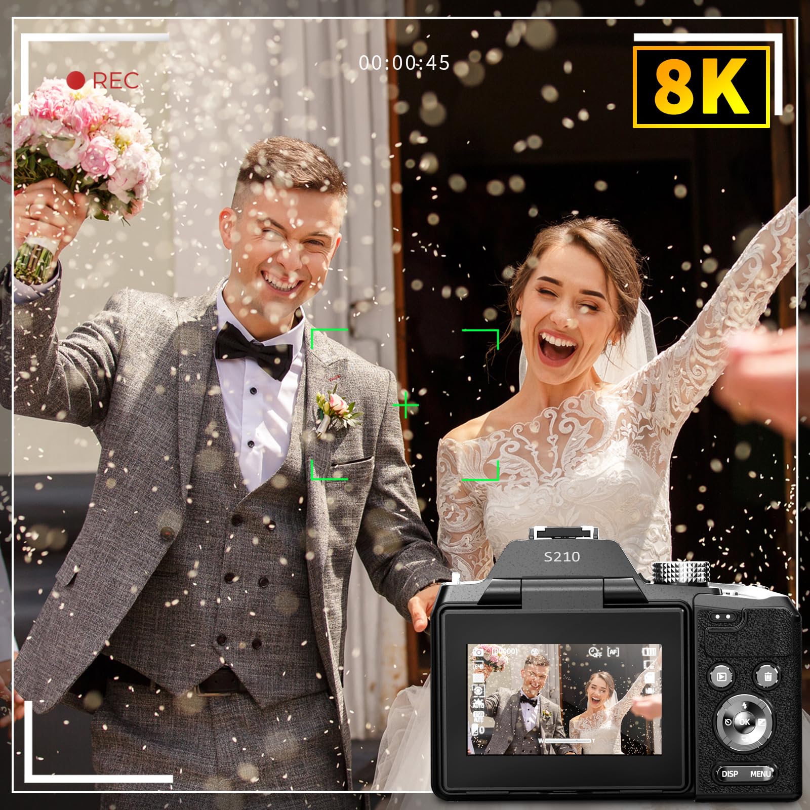 Amazon | NBD 64MP デジタルカメラ 写真撮影用 8K Vlogカメラ YouTube